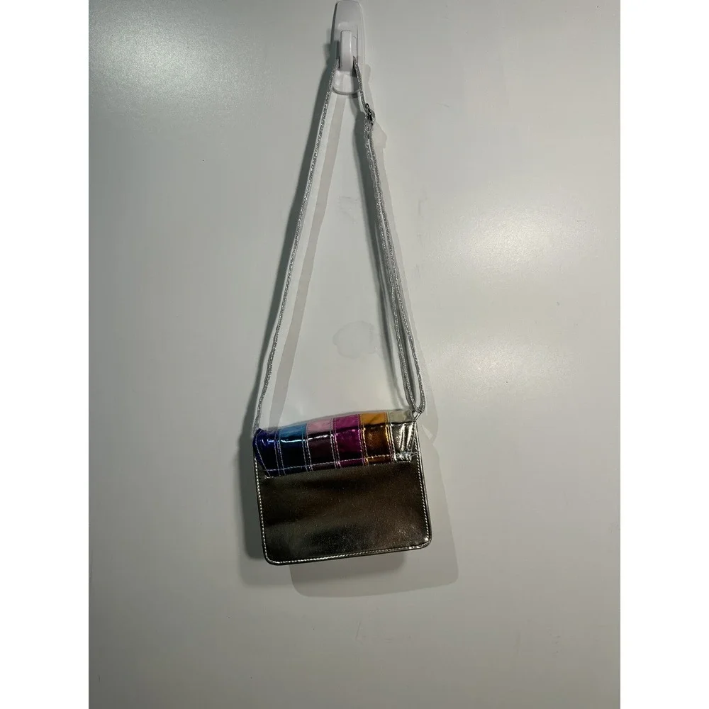 girls purse‎ cross body shiny adjustable strap colorful